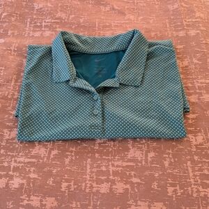 Nike Teal Patterned Polo Shirt